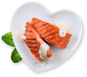 Grilled salmon steaks with dill sauce 11190718